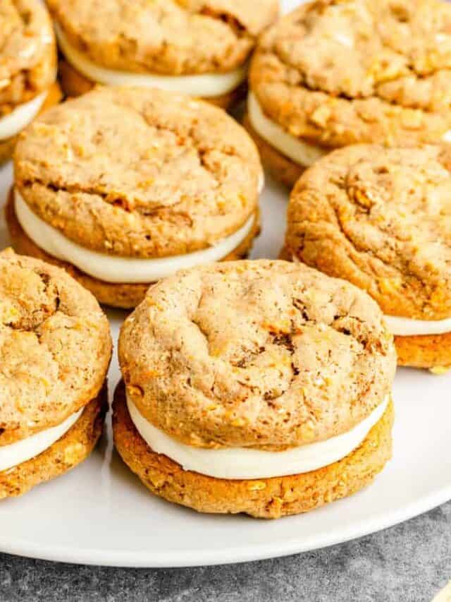 Carrot Cake Mix Sandwich Cookies Story
