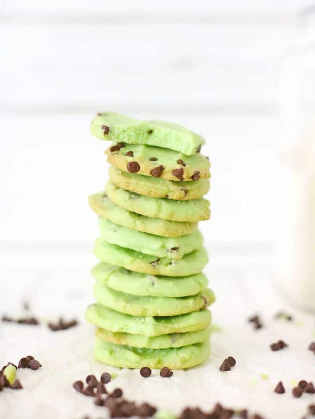 Mint Chocolate Chip Shortbread Cookies Story