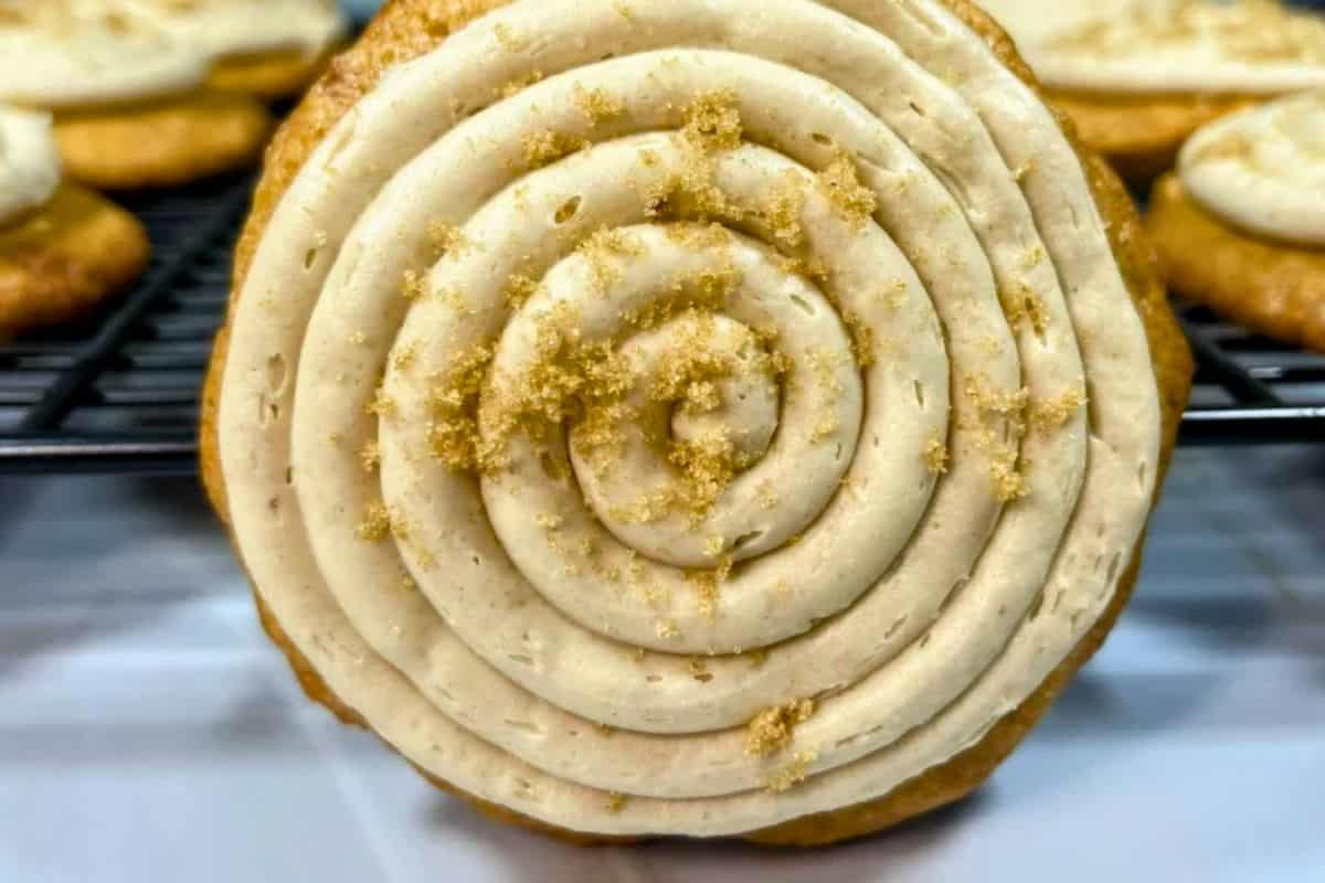 Cinnamon roll cookies.