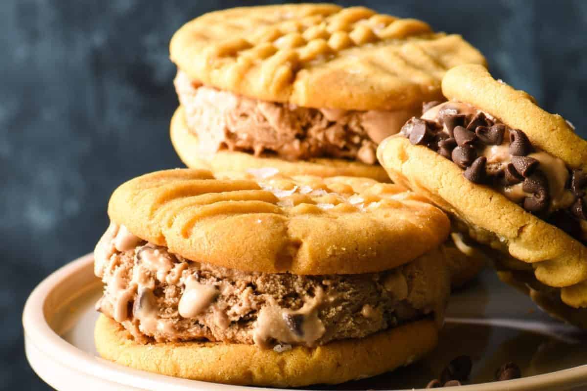 Peanut butter ice cream sandwiches.