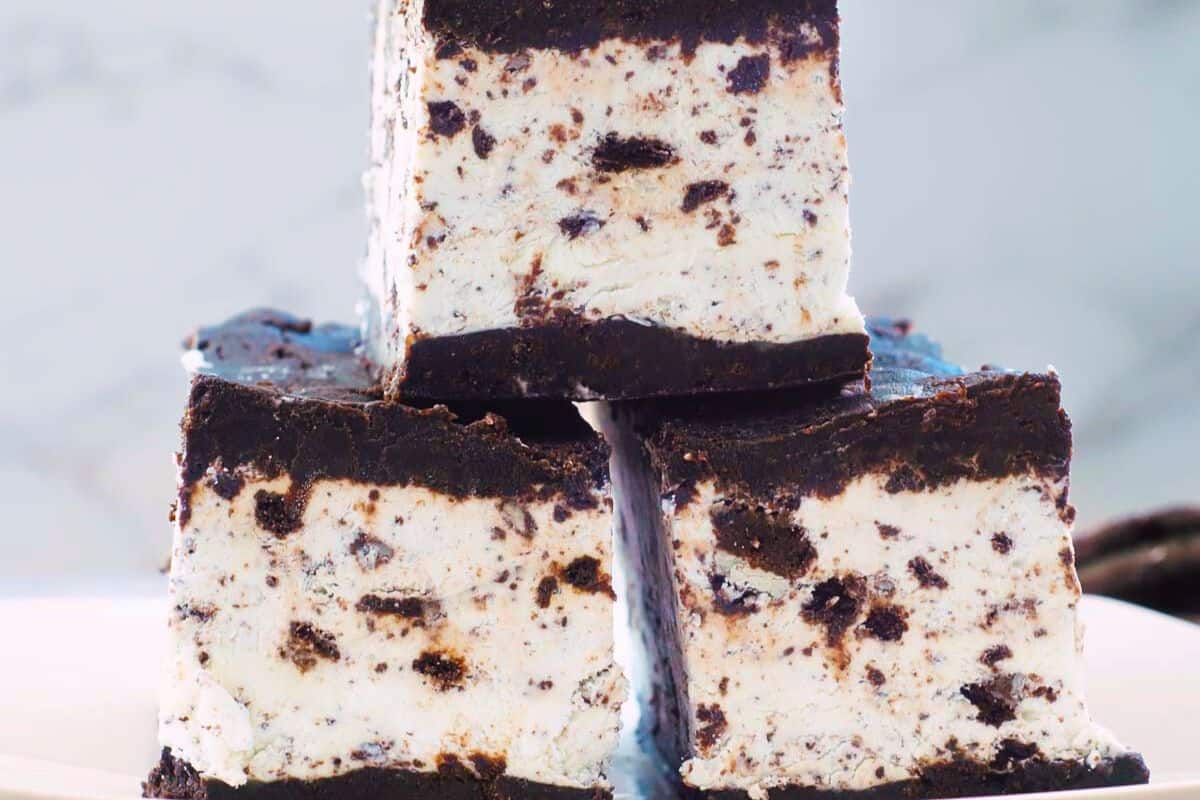 Homemade Oreo ice cream sandwiches.