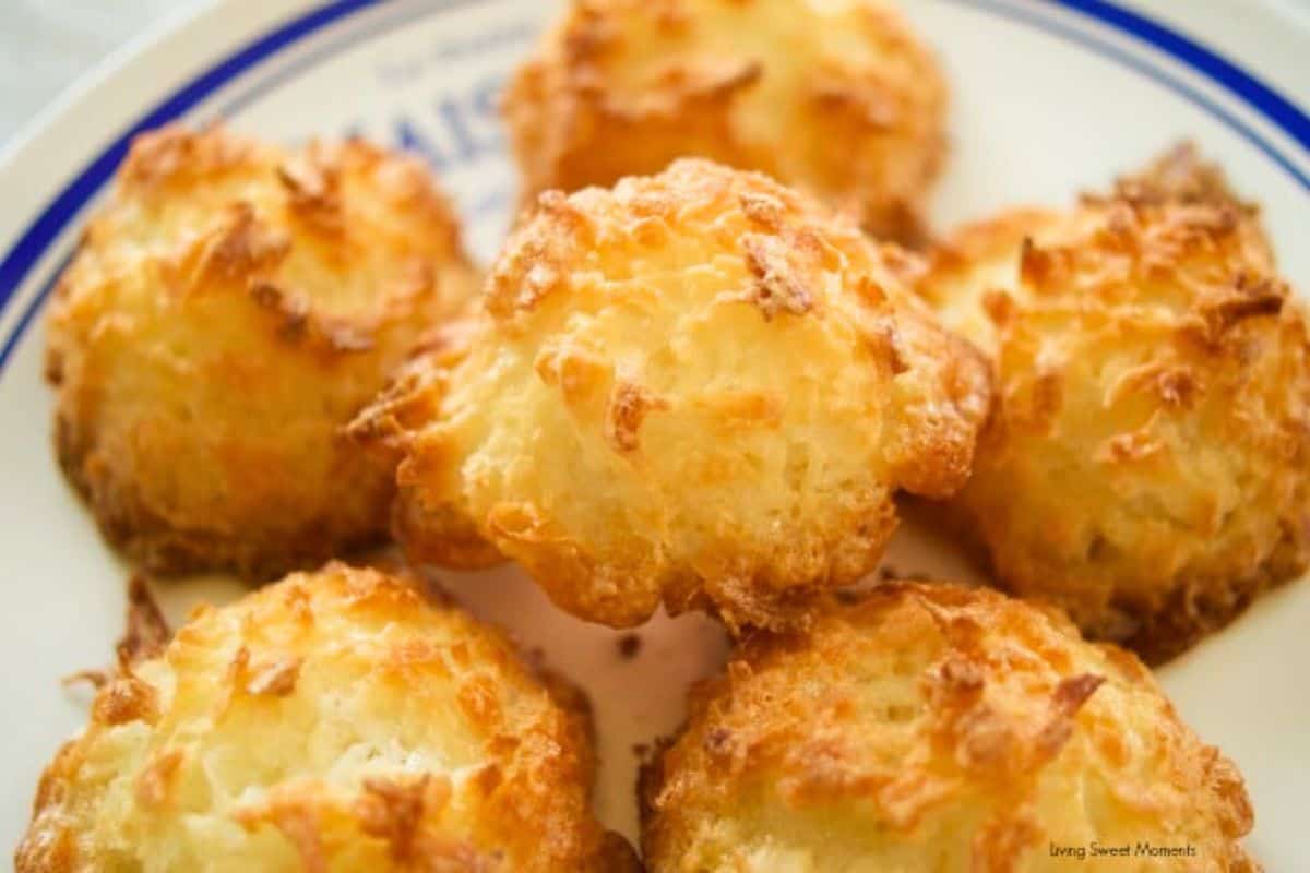 A plate of coconut macaroons.
