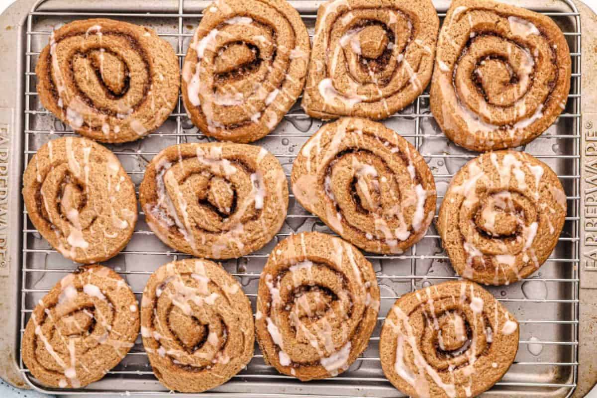 Cinnamon roll cookies.