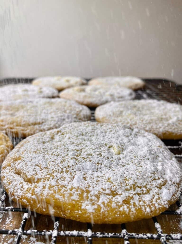 Panera Lemon Drop Cookie on wire mesh