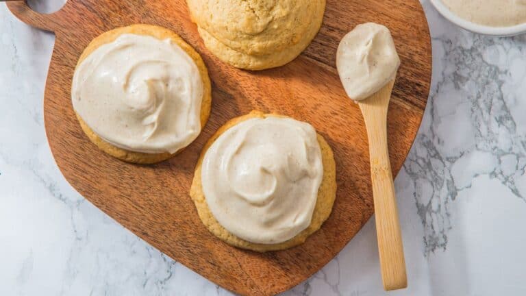 Sour Cream Brown Butter Cookies served on wooden plate