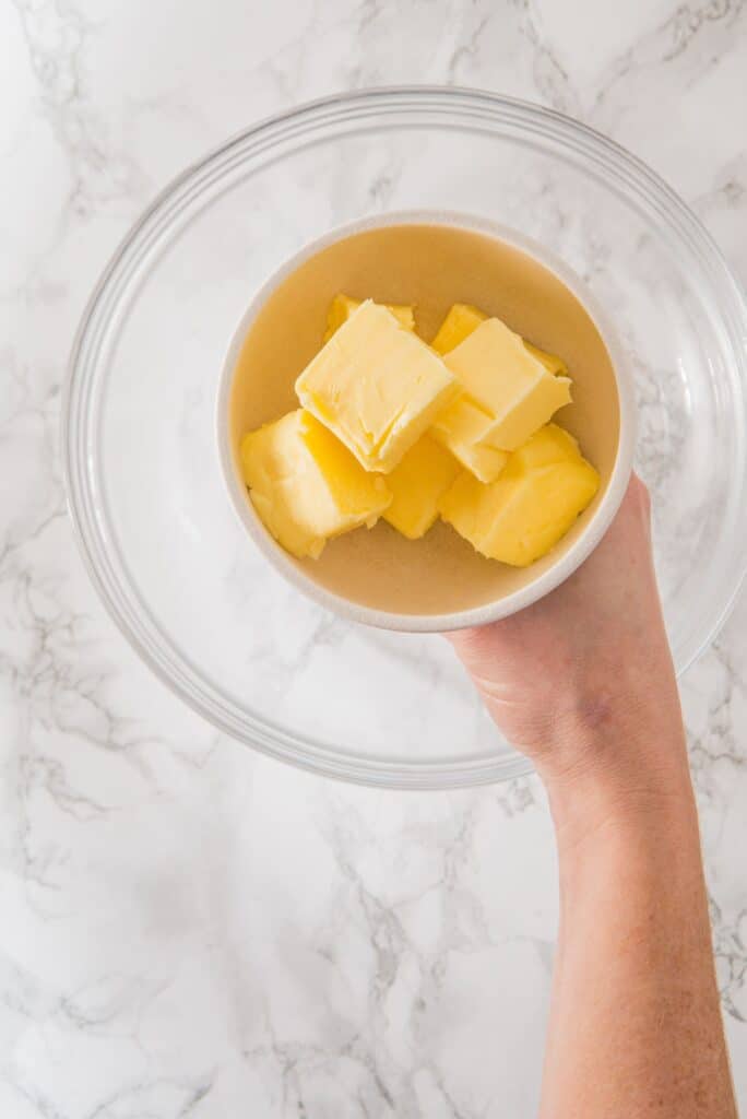 Add butter to a bowl