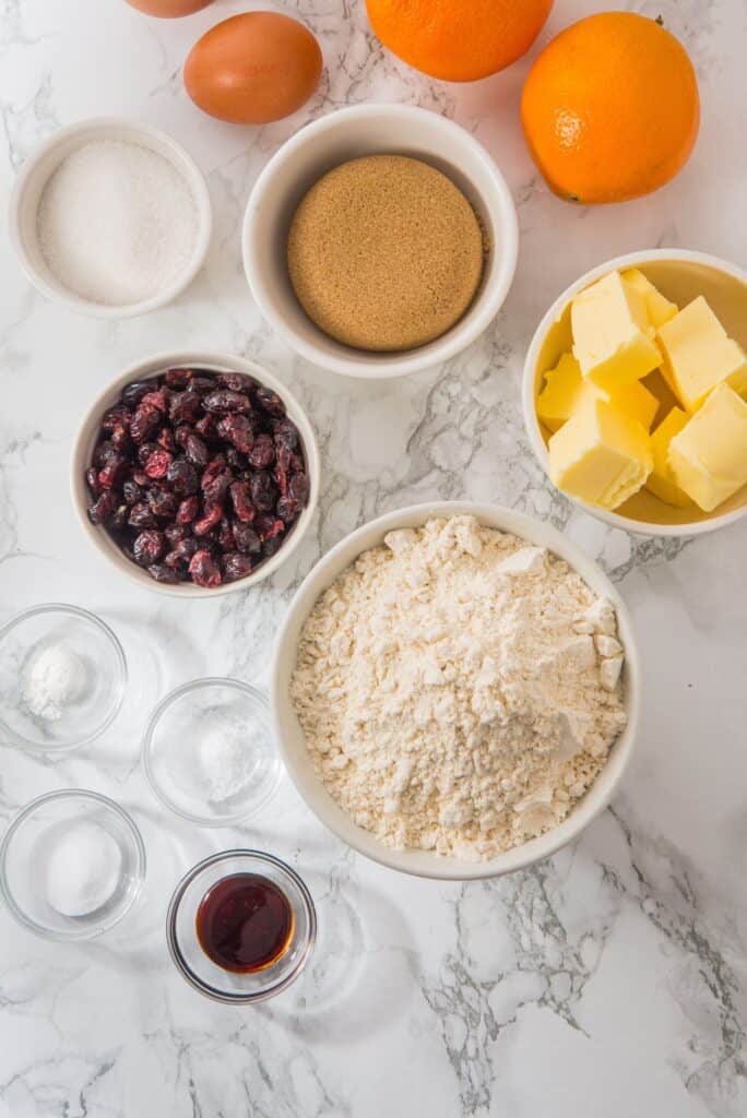 Cranberry Orange Cookies ingredients