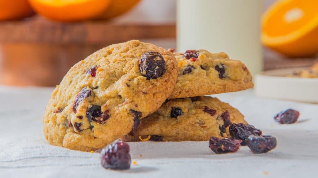 Cranberry Orange Cookies stacked