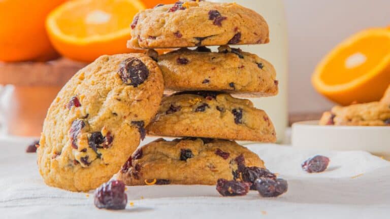 Cranberry Orange Cookies stacked