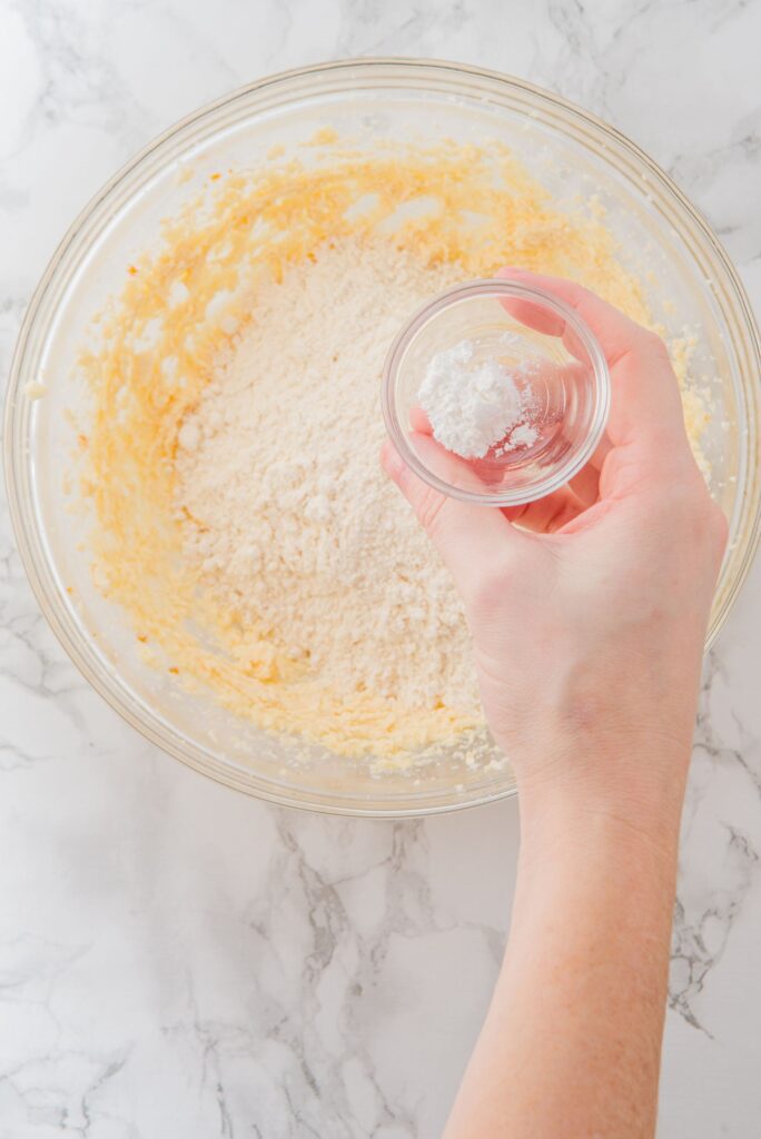 Add baking powder to Easter Cookies wet ingredients