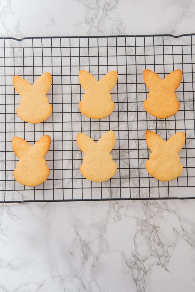 Baked Easter Cookies on wire mesh