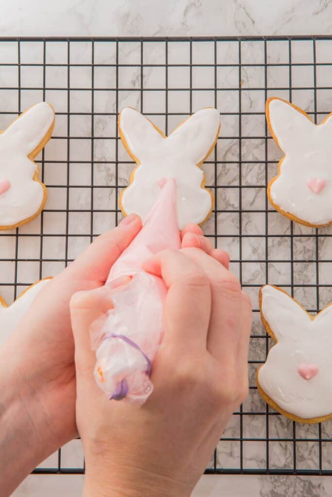 Draw on Easter Cookies on wire mesh