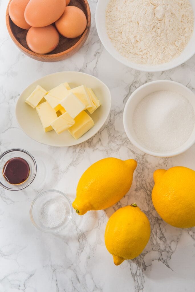 Meyer Lemon Bars ingredients