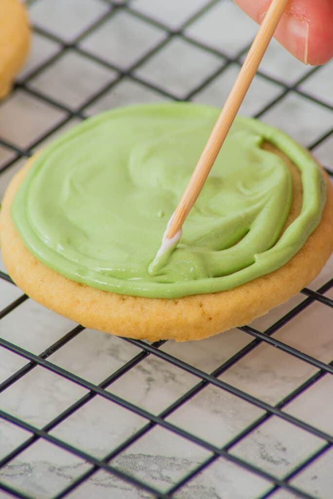 Wicked Themed Birthday Cookies on wire rack